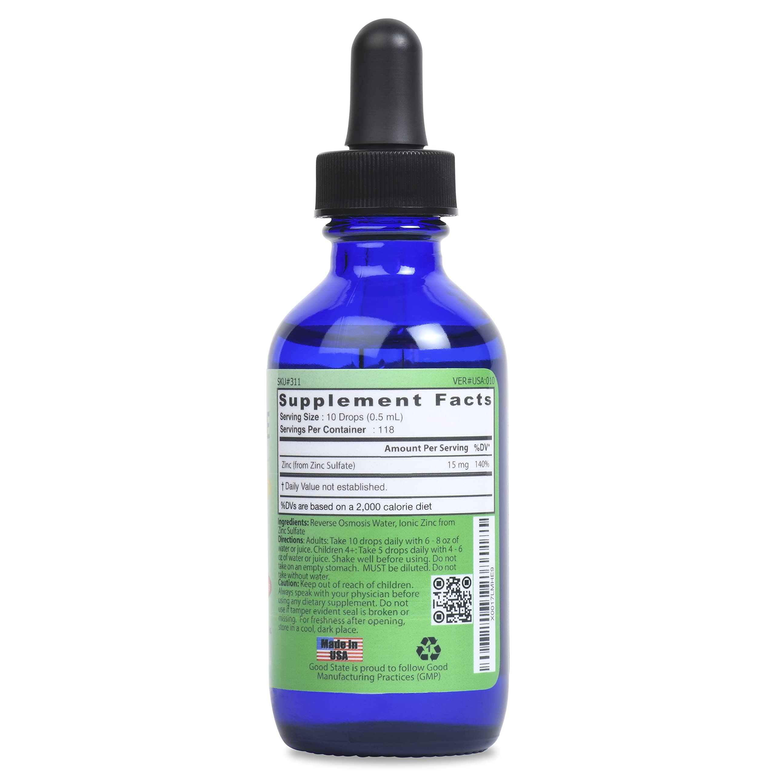 Good State Liquid Zinc Supplement 120g with dropper