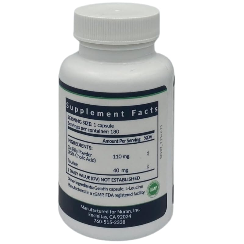 GOODAPPLE NUTRITIONALS Bile Salts support ingredients list