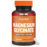 GOODBIO Magnesium Glycinate 500mg capsule bottle front view