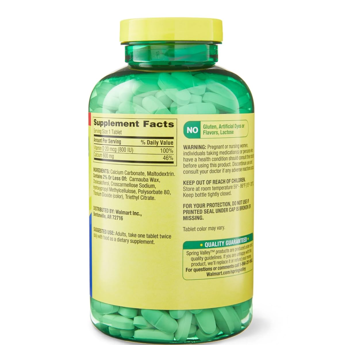 GoodDealsHouse Calcium Supplement 600mg + Vitamin D with weekly pill organizer