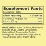 GoodDealsHouse Calcium Supplement nutritional information label
