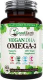 GoodEarth Nutrition Vegan Omega-3 Algal Oil Softgels front view