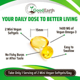 GoodEarth Nutrition Vegan Omega-3 Algal Oil Softgels packaging