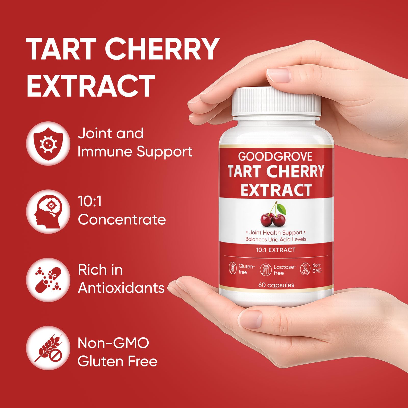 GOODGROVE Tart Cherry Extract capsules side view