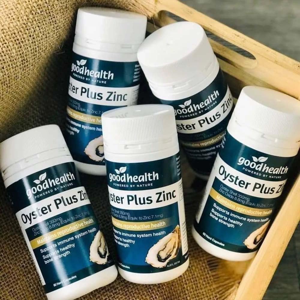 Goodhealth Oyster Plus Zinc Supplement 350mg packaging