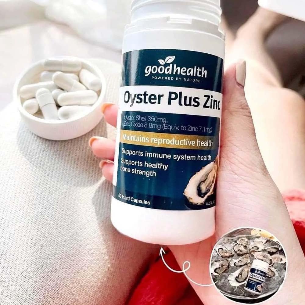 Goodhealth Oyster Plus Zinc Supplement 350mg side view