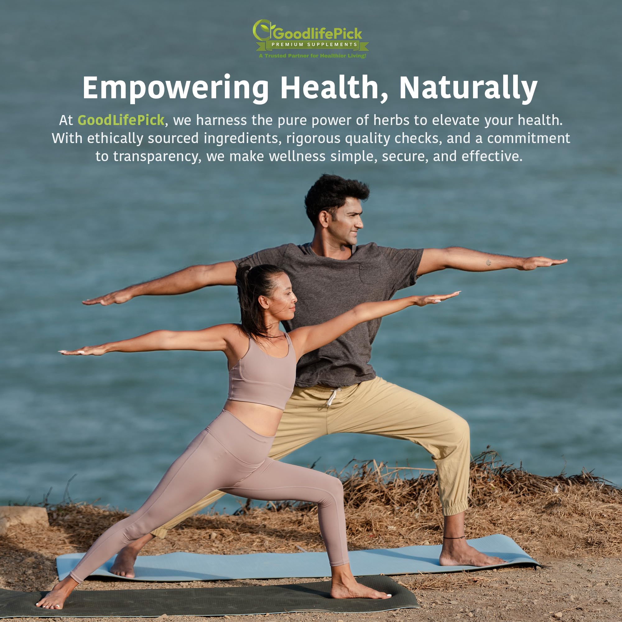 GoodlifePick Ashwagandha Supplement on a wooden table