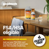 GoodMeds Psyllium Husk Capsules on a wooden table