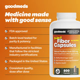 GoodMeds Psyllium Husk Capsules with measuring spoon