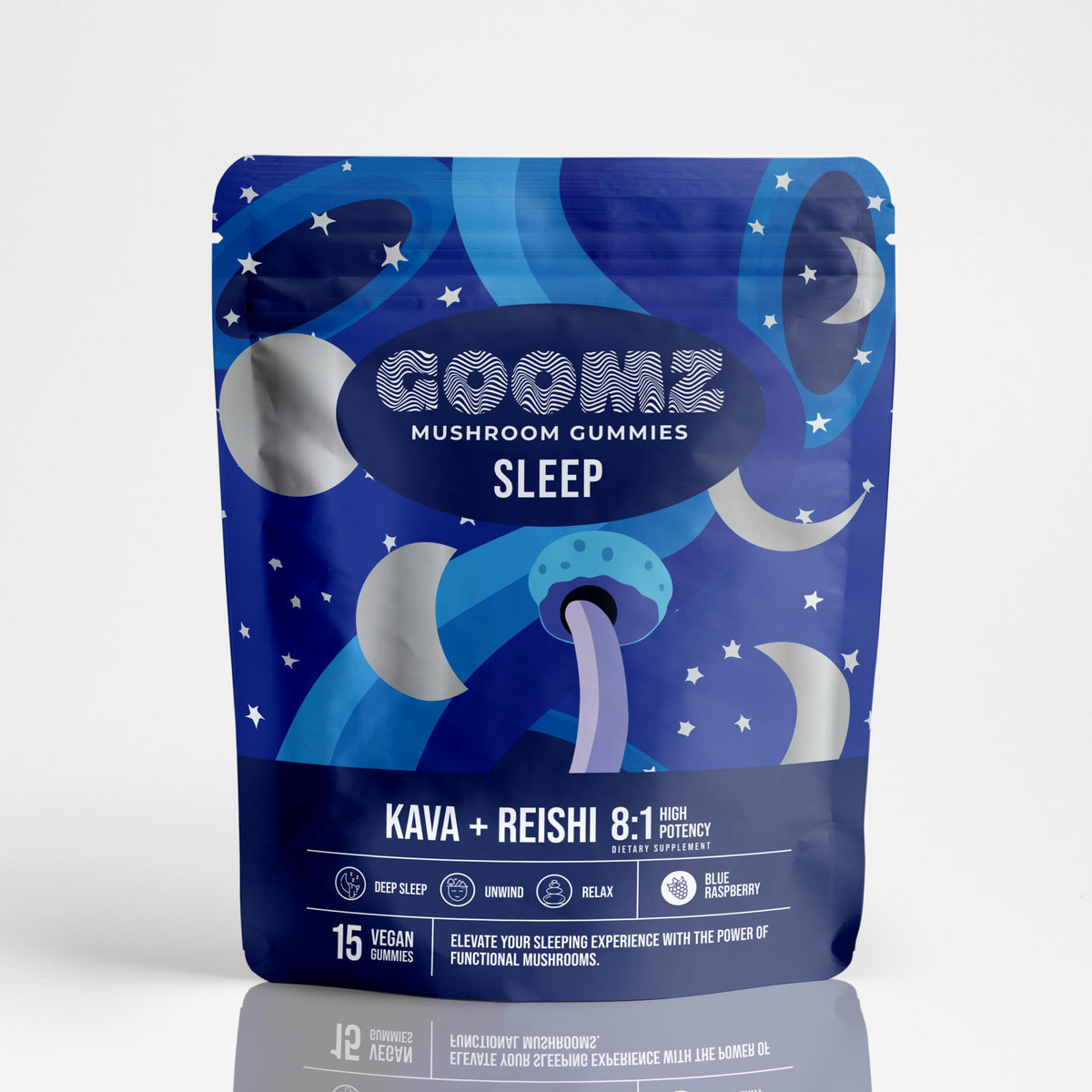 Goomz Sleep Gummies Blue Raspberry front view packaging
