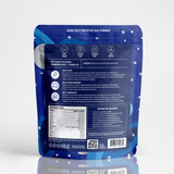 Goomz Sleep Gummies Blue Raspberry gummies on a white background