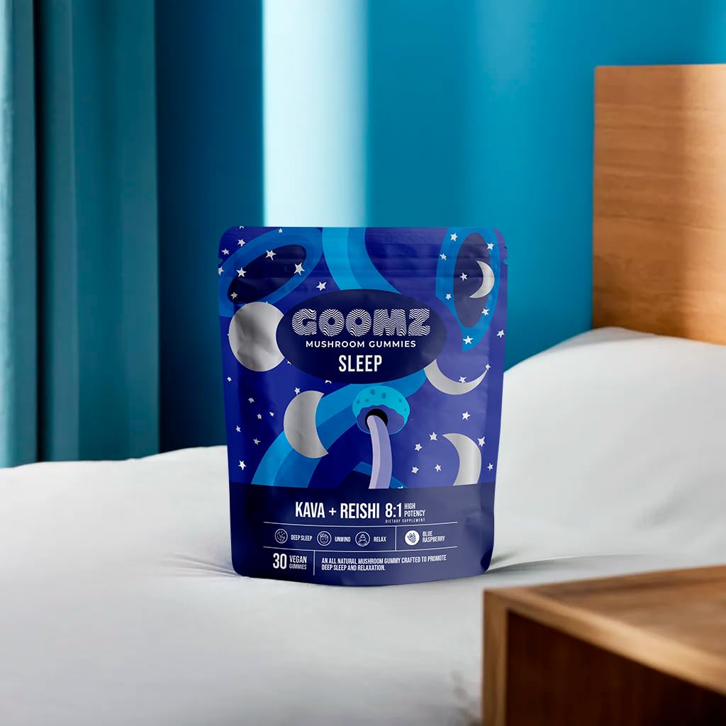 Goomz Sleep Gummies Blue Raspberry nutritional information on back