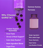 Goreta Cortisol Support Gummies with Ashwagandha and Rhodiola Rosea