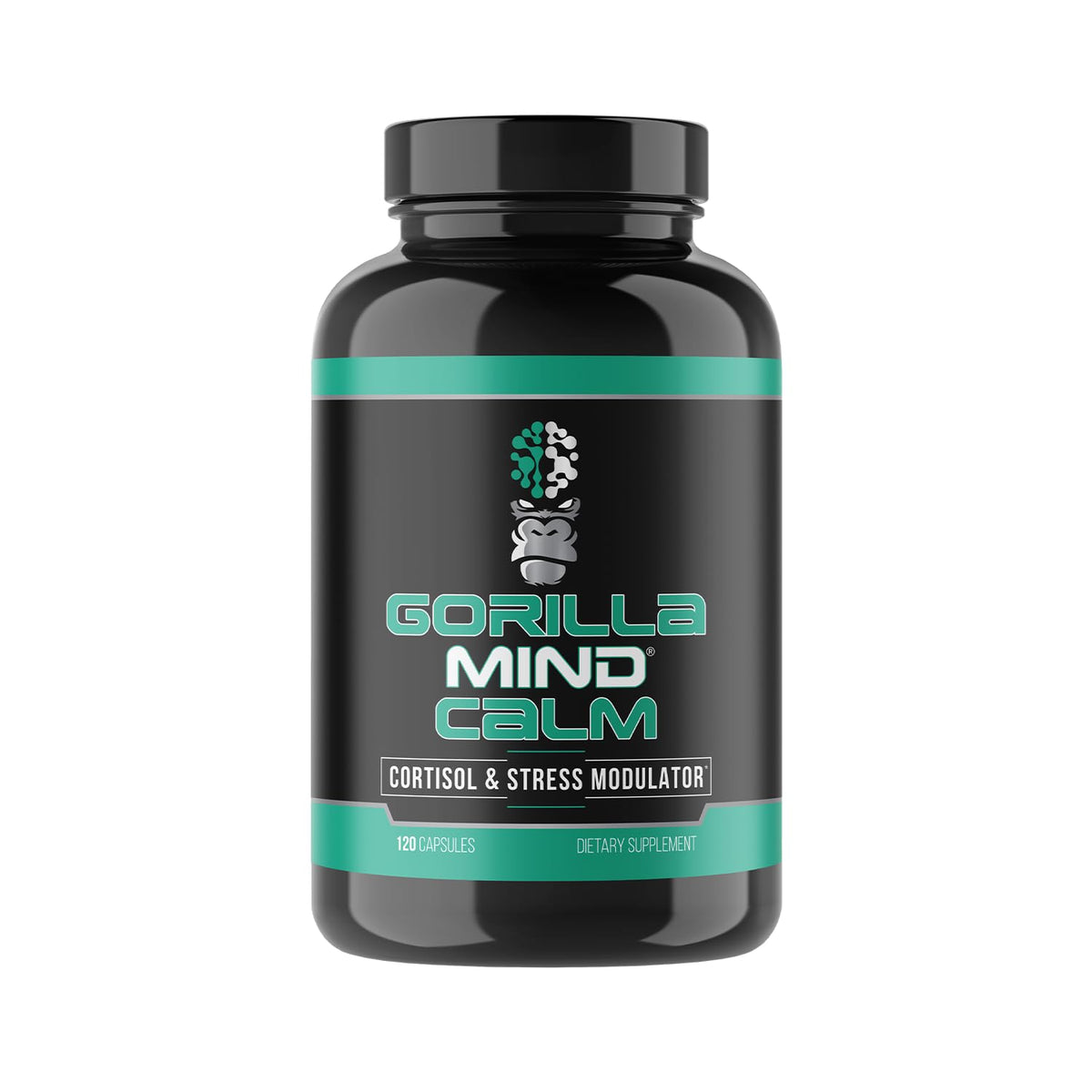 Gorilla Mind Calm Stress Reducer 120 Capsules front view