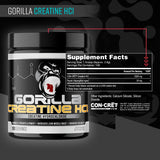 Gorilla Mind Creatine HCl 280g side view showing label details