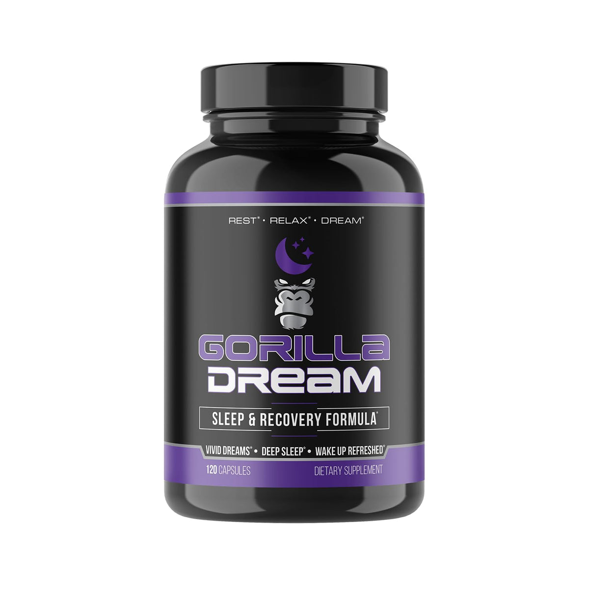 Gorilla Mind Dream Sleep Supplement 120 Capsules front view