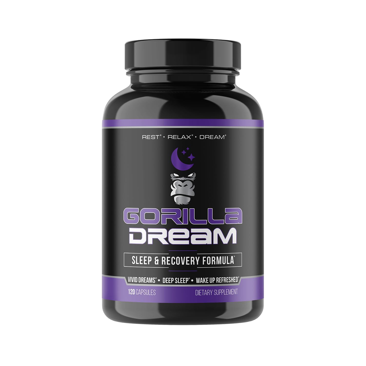 Gorilla Mind Dream Sleep Supplement 120 Capsules front view