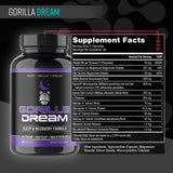 Gorilla Mind Dream Sleep Supplement bottle side view