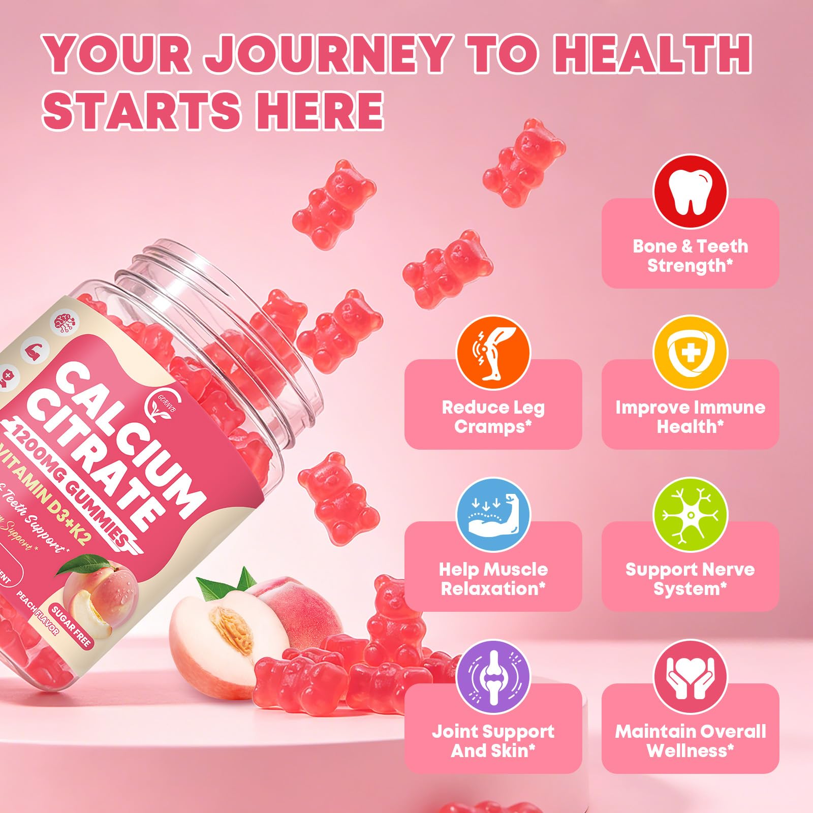 GORNVB Calcium Citrate Gummies nutritional information
