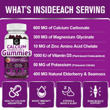GORNVB Calcium Magnesium Zinc Gummies displayed in a bowl