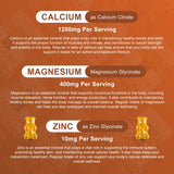 GORNVB Calcium Magnesium Zinc Gummies on a kitchen counter