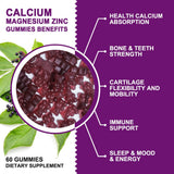 GORNVB Calcium Magnesium Zinc Gummies with a measuring scoop