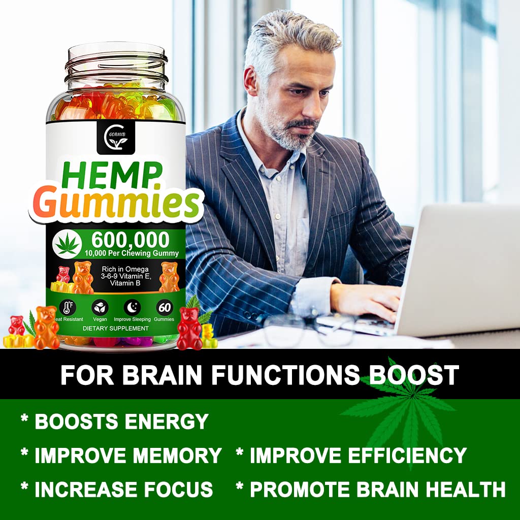 GORNVB Hemp Gummies on a wooden table