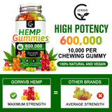 GORNVB Hemp Gummies packaging with nutritional information