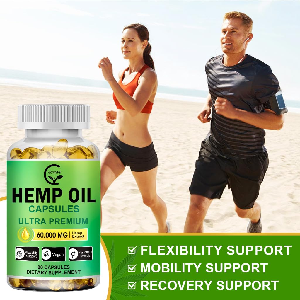 GORNVB Hemp Oil Capsules Omega 3-6-9 product packaging