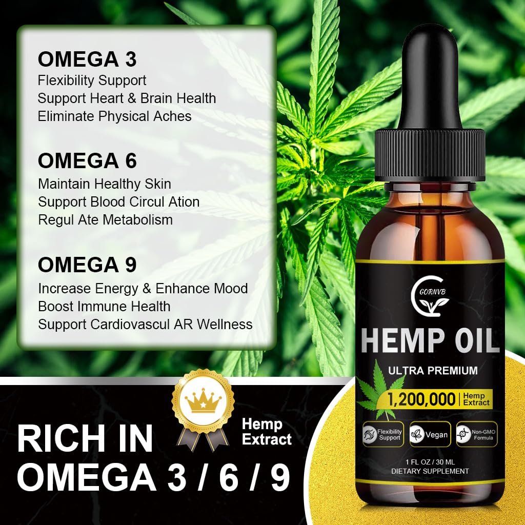 GORNVB Hemp Oil Extract 150g bottle with label