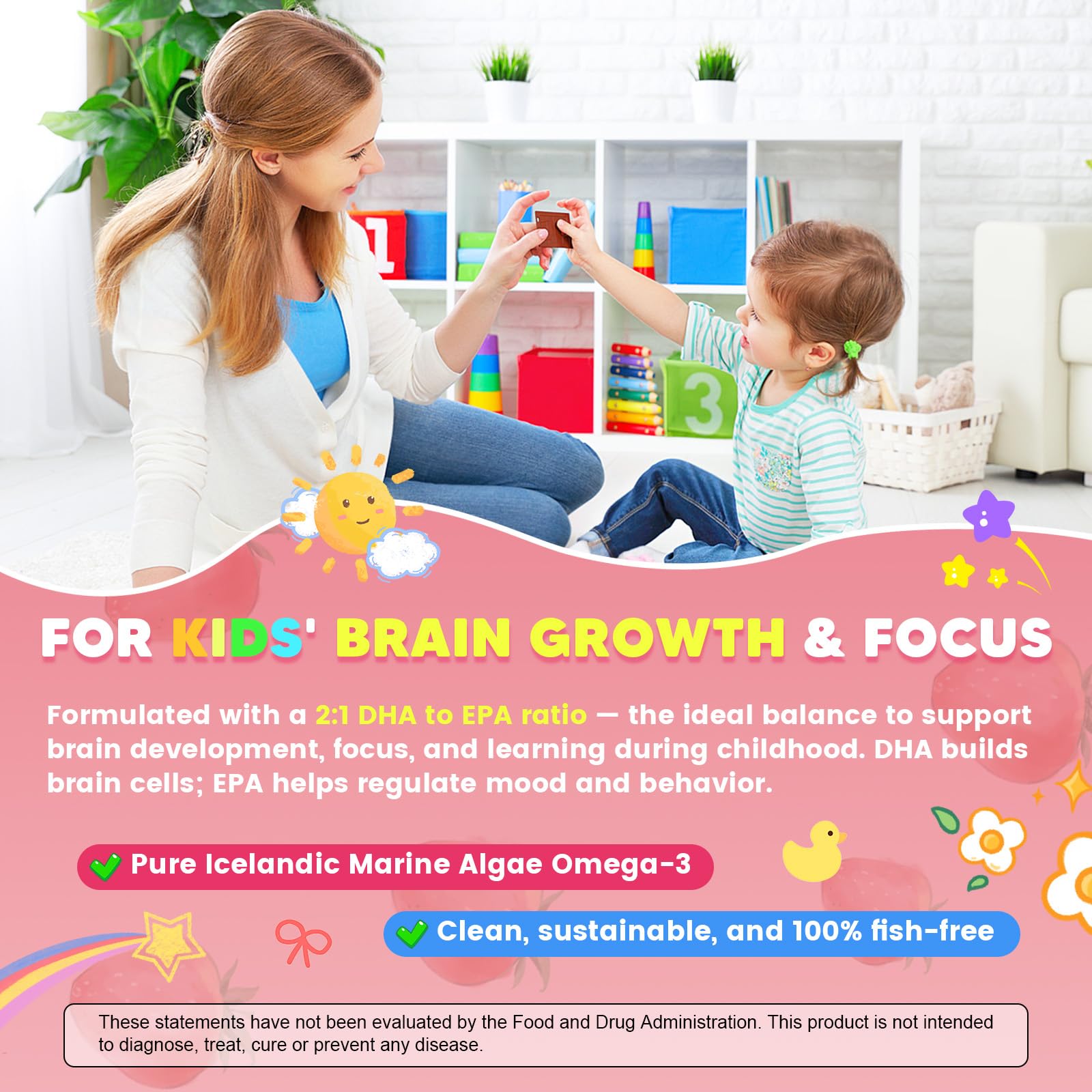 GORNVB Kids Multivitamin Gummies on a wooden table