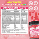 GORNVB Kids Multivitamin Gummies strawberry flavour close-up