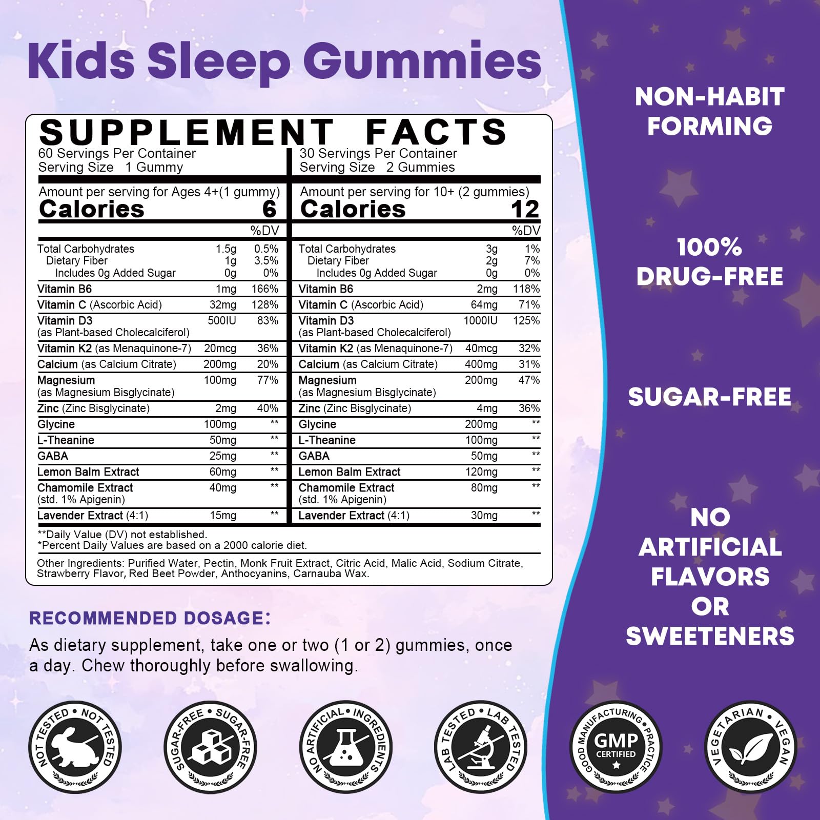 GORNVB Kids Sleep Gummies side view showing gummy texture