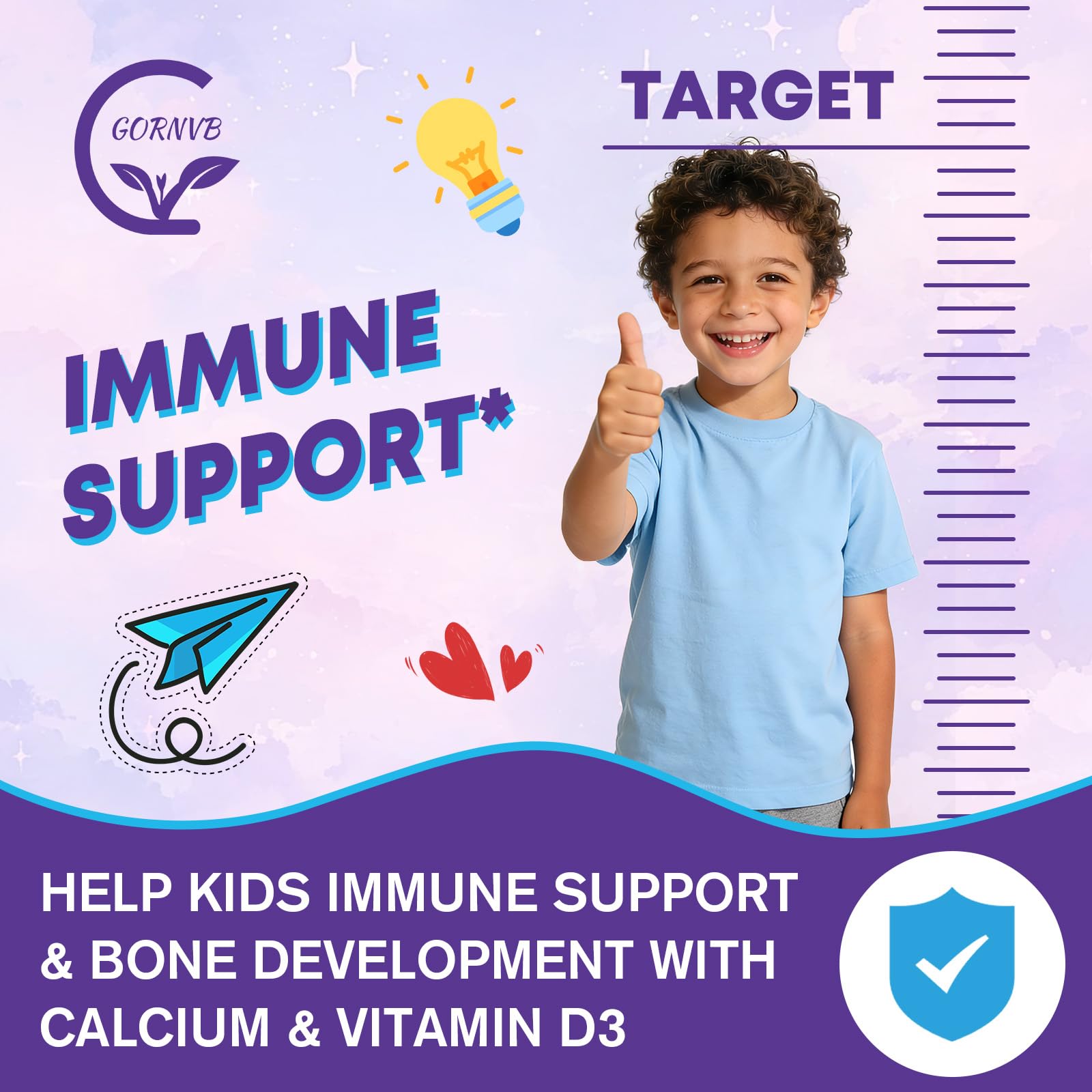 GORNVB Kids Sleep Gummies with a measuring spoon for dosage