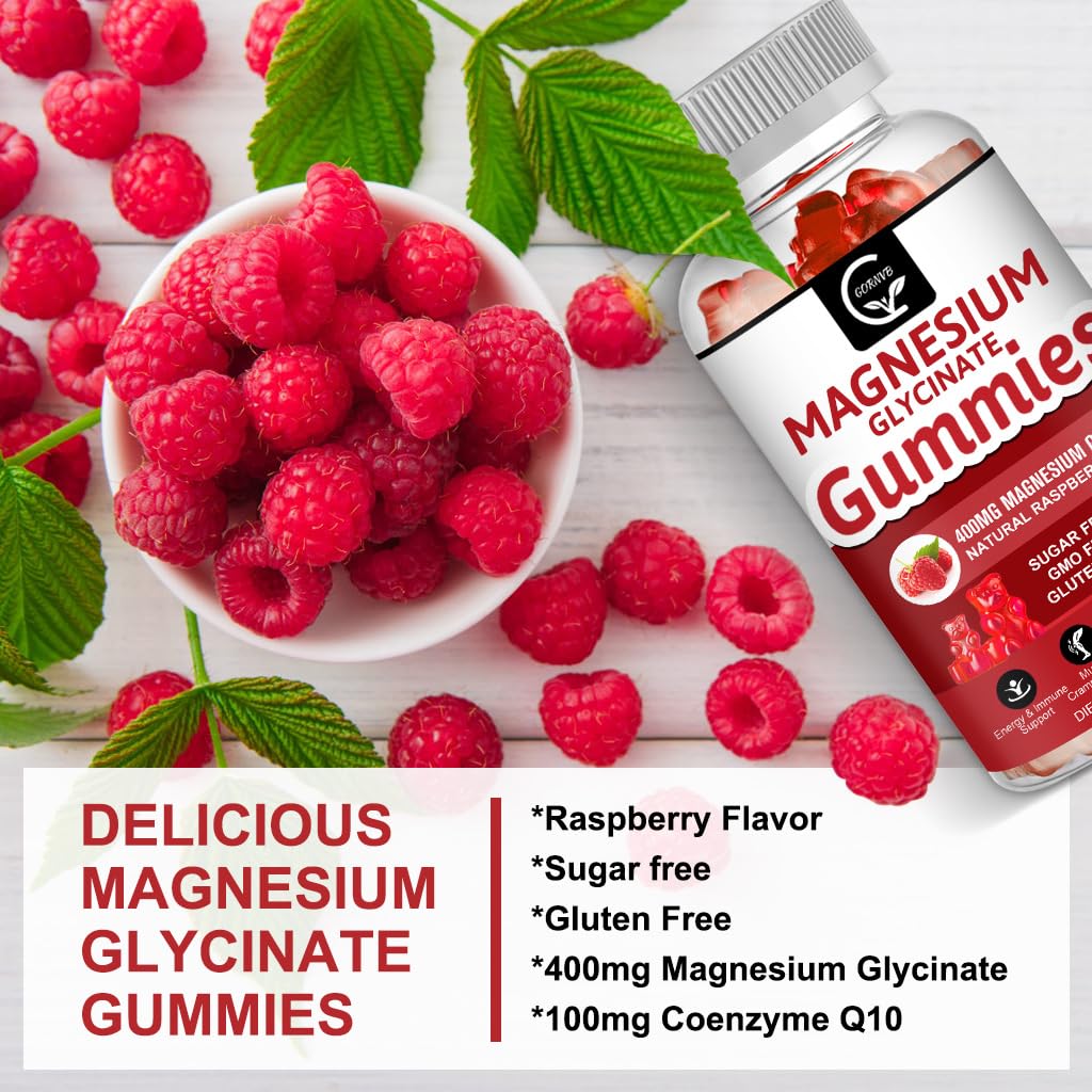GORNVB Magnesium Glycinate Gummies with a measuring spoon
