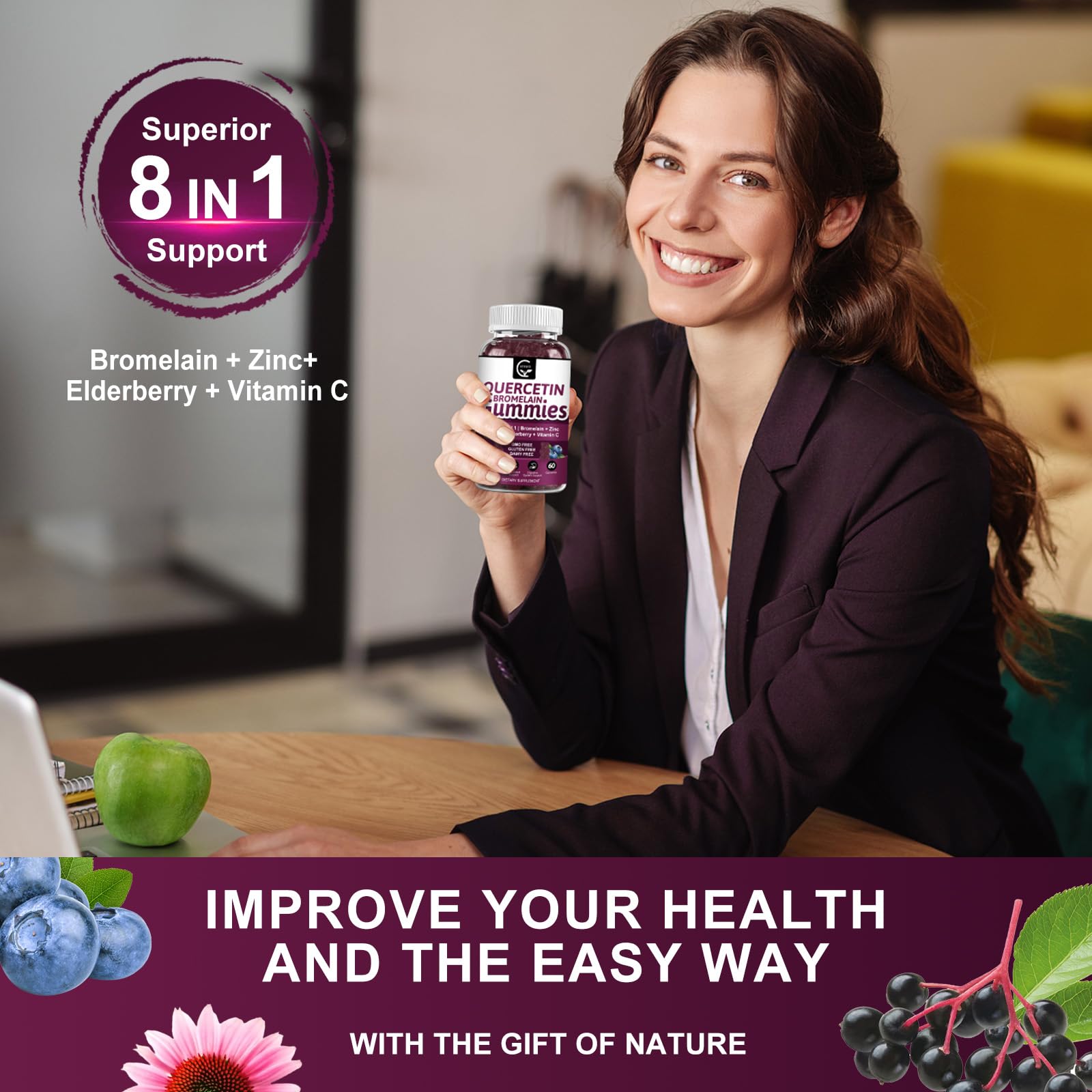 GORNVB Quercetin gummies with fresh elderberries