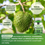 GORNVB Soursop Graviola Gummies in a bowl for serving