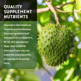 GORNVB Soursop Graviola Liquid Drops on a wooden table