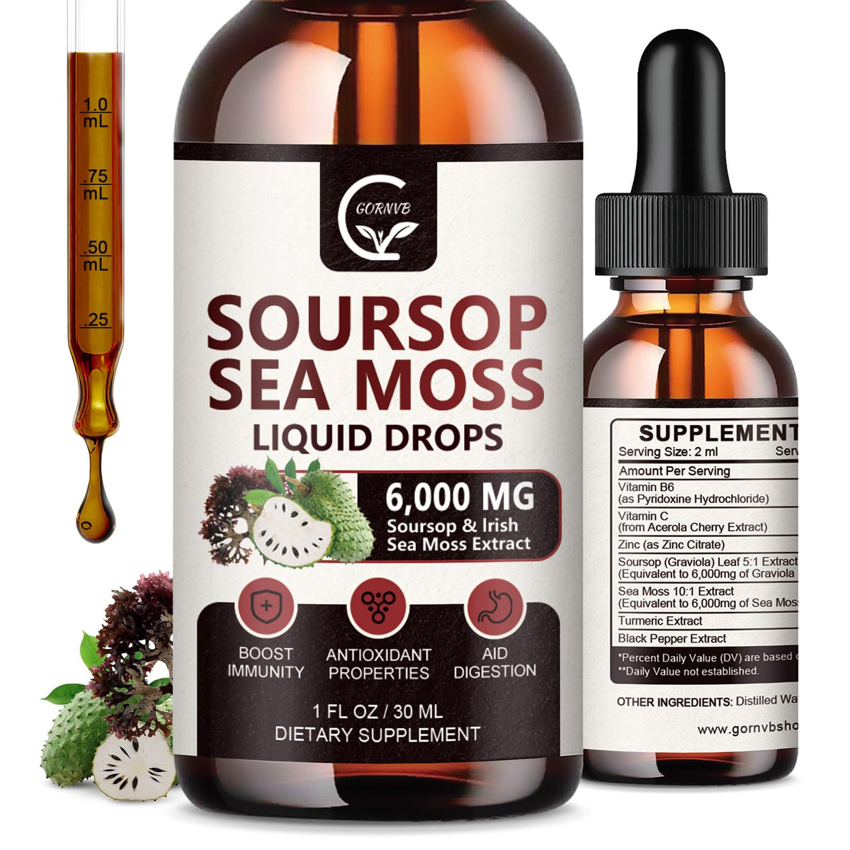 GORNVB Soursop Liquid Drops 93g front view