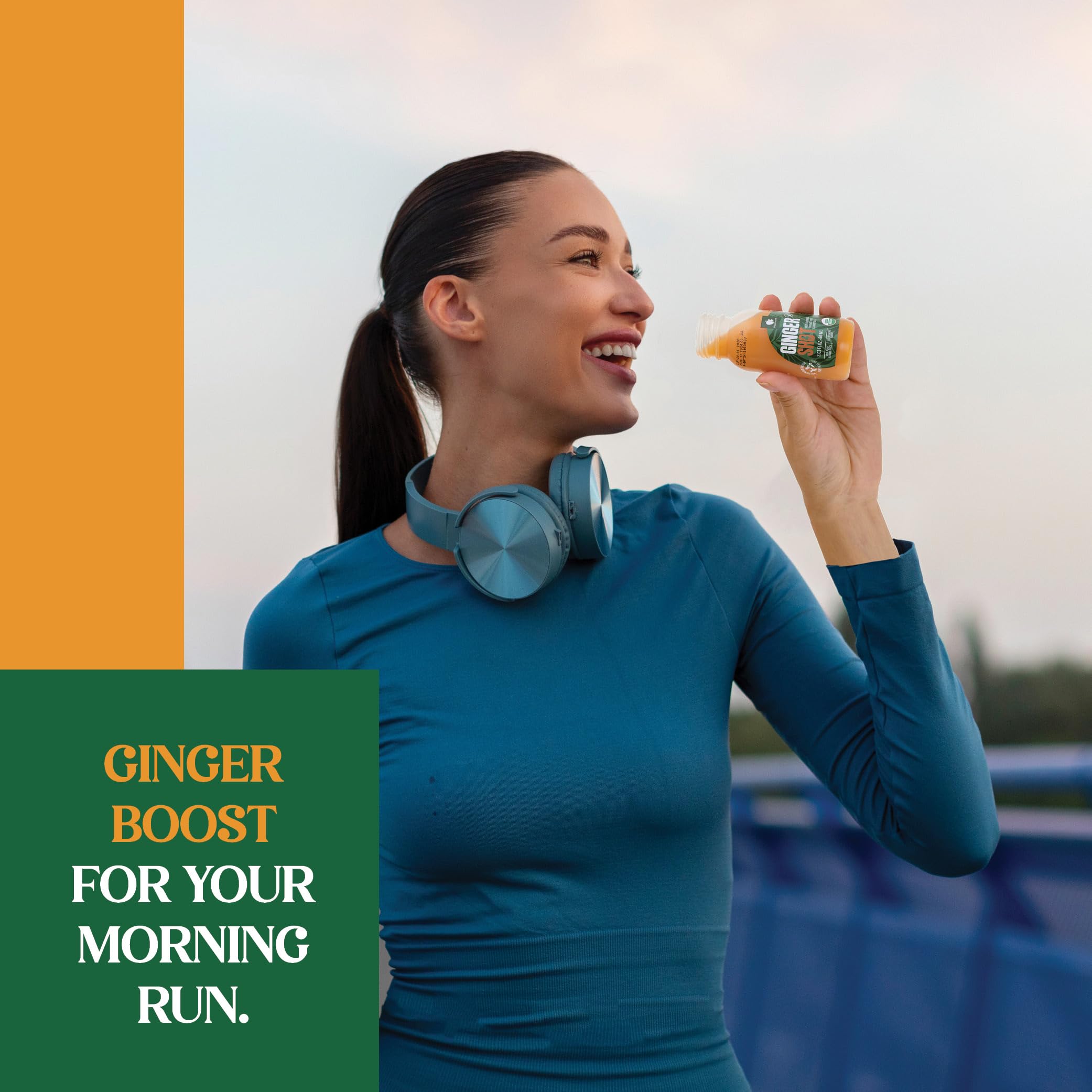 Gourmanity Organic Ginger Shots 60ml bottle opened