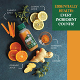 Gourmanity Organic Ginger Shots 60ml bottle with fresh ginger