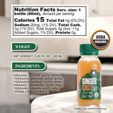 Gourmanity Organic Ginger Shots 60ml individual bottle side view