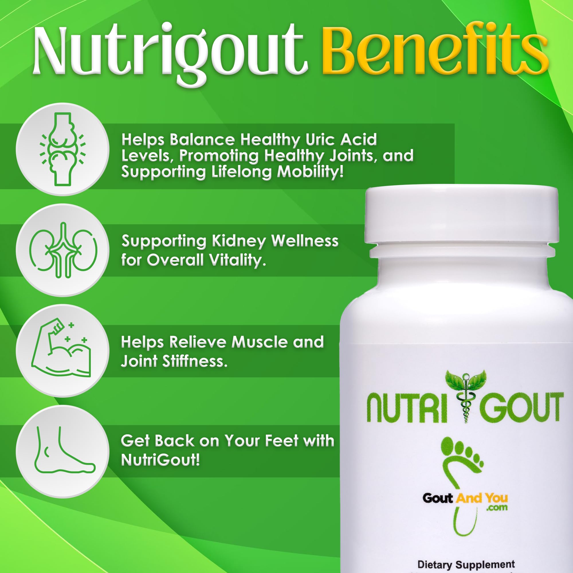 Gout and You NutriGout Milk Thistle Supplement bottle side view