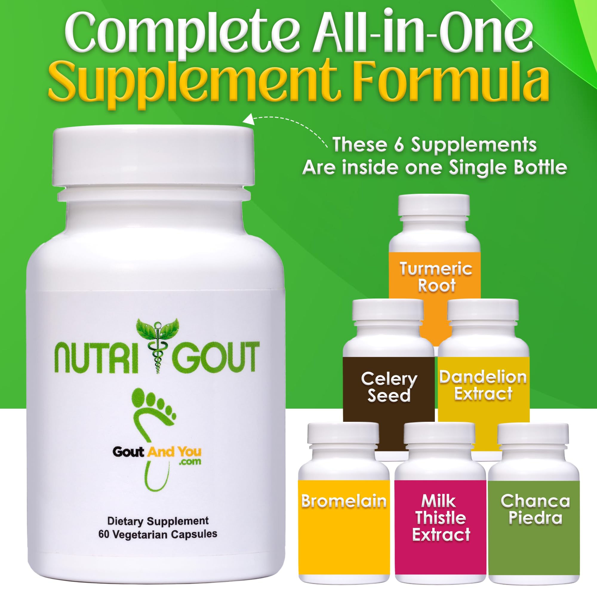 Gout and You NutriGout Milk Thistle Supplement packaging details