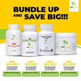 Gout and You NutriGout Plus supplement bottle with water glass
