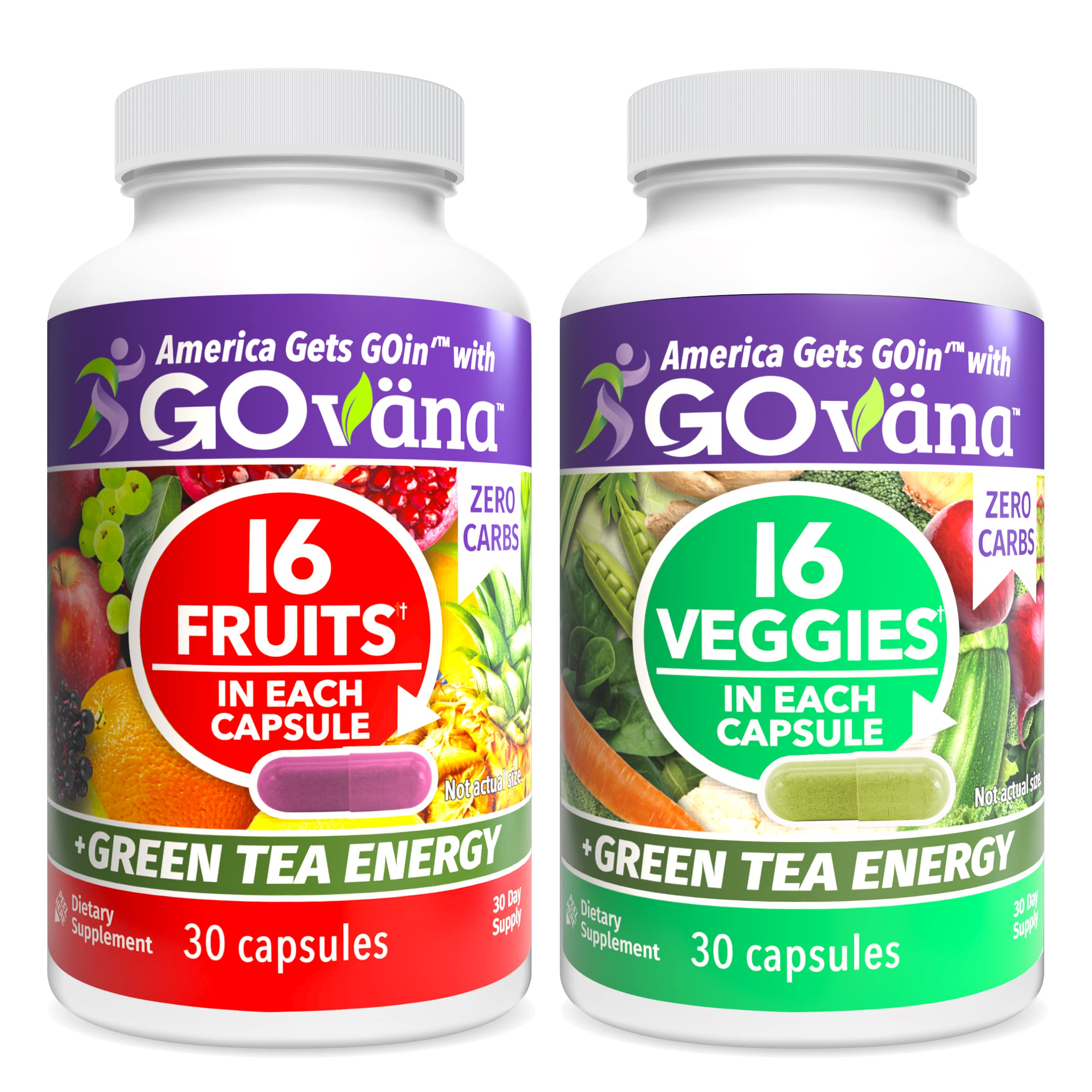 GOVANA Fruit & Veggie Capsules front view with packaging