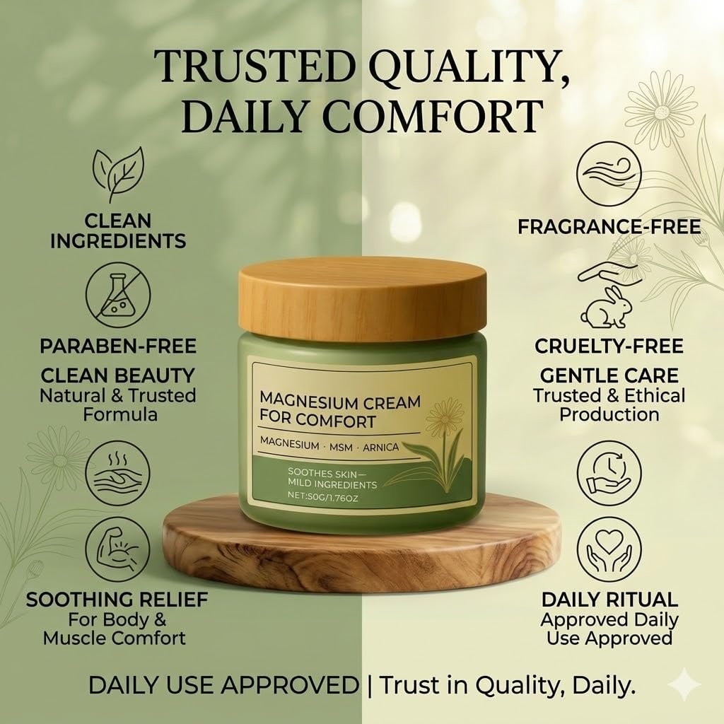 GOWEGO Magnesium Cream 150g with MSM ingredients