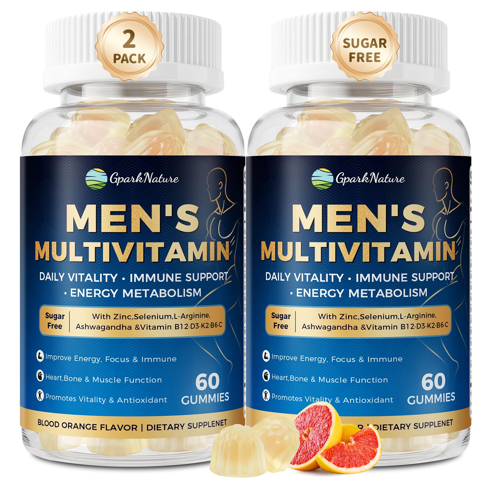 GparkNature Complete Multivitamins for Men 60 gummies front view