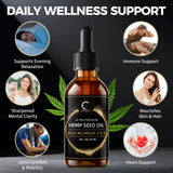 GPGP GreenPeople Hemp Seed Oil Omega 3-6-9 bottle side view
