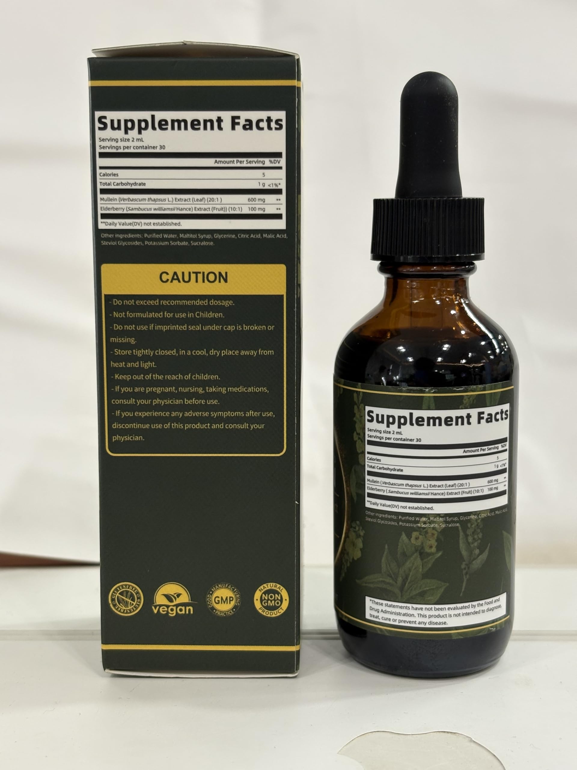 GPGP GreenPeople Mullein Leaf Extract Liquid Tincture packaging